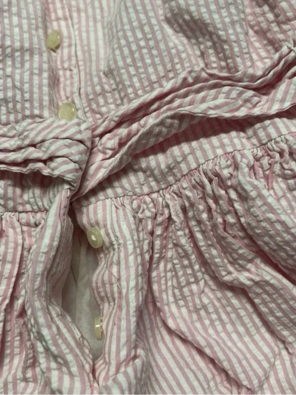 Girls Polo Ralph Lauren Formal Pink Seersucker Spring Or Summer Dress Size 4T